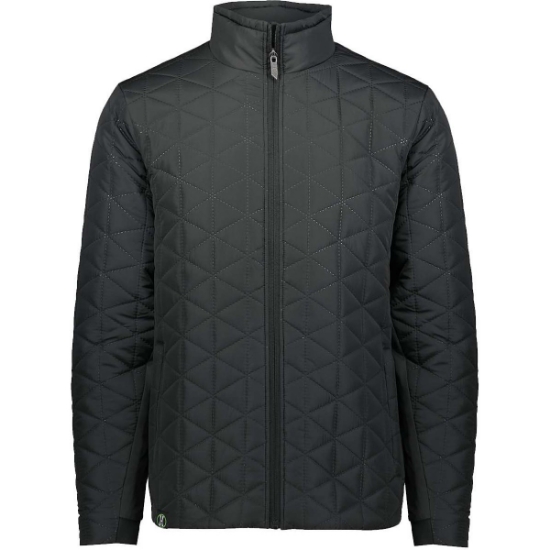 Custom Mens Repreve® Eco Quilted Jacket Black