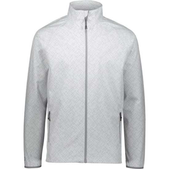 Custom Mens Featherlight Soft Shell Jacket Arctic Haze Print