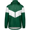 Custom Mens Potomac Hooded Jacket Dark Green/ White