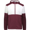 Custom Mens SeriesX Hooded Jacket Maroon/ White