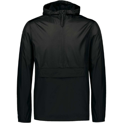 Custom Mens Packable Quarter-Zip Jacket Black