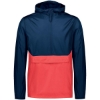 Custom Mens Packable Quarter-Zip Jacket Navy/ Scarlet