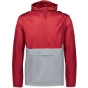 Custom Mens Packable Quarter-Zip Jacket Scarlet/ Athletic Grey