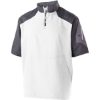 Custom Unisex Raider Short Sleeve Quarter-Zip Pullover Carbon Print/ White