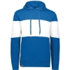 Custom Mens All-American Fleece Colorblocked Hooded Sweatshirt Royal Heather/ White