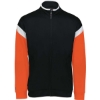 Custom Mens Limitless Full-Zip Jacket Black/ White/ Orange