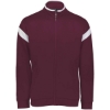 Custom Mens Limitless Full-Zip Jacket Maroon/ White/ Maroon