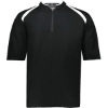 Custom Mens Clubhouse Short Sleeve Quarter-Zip Pullover Black/ White