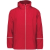Custom Mens Packable Hooded Jacket Scarlet