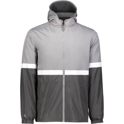 Custom Mens Turnabout Reversible Hooded Jacket Athletic Grey/ Carbon