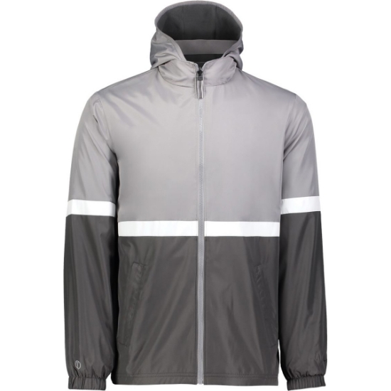 Custom Mens Turnabout Reversible Hooded Jacket Athletic Grey/ Carbon