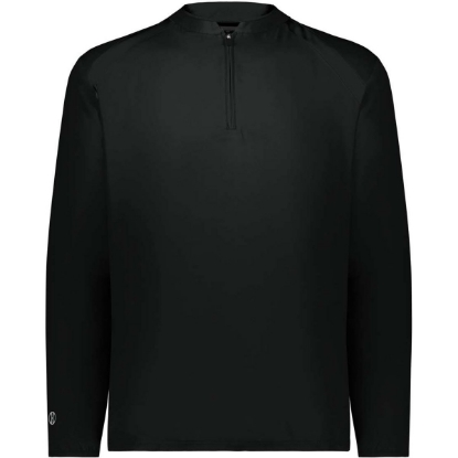 Custom Mens Clubhouse Quarter-Zip Pullover Black/ Black