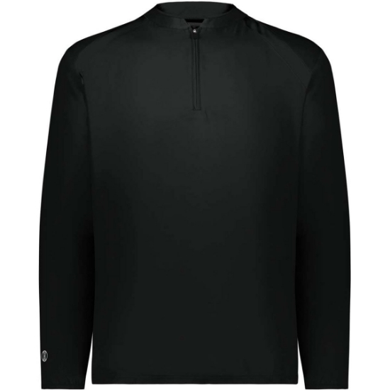 Custom Mens Clubhouse Quarter-Zip Pullover Black/ Black