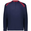 Custom Mens Clubhouse Quarter-Zip Pullover Navy/ Scarlet