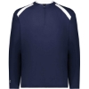 Custom Mens Clubhouse Quarter-Zip Pullover Navy/ White