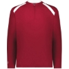 Custom Mens Clubhouse Quarter-Zip Pullover Scarlet/ White