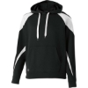 Custom Youth Prospect Athletic Fleece Hooded Sweatshirt Black/ White