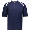 Custom Youth Clubhouse Short Sleeve Quarter-Zip Pullover Navy/ White