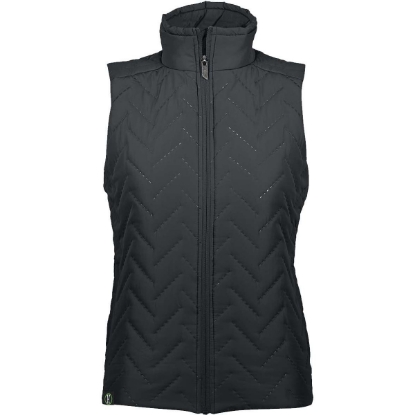 Custom Womens Repreve® Eco Quilted Vest Black