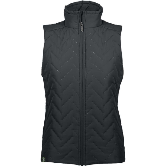 Custom Womens Repreve® Eco Quilted Vest Black