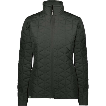 Custom Womens Repreve® Eco Quilted Jacket Black