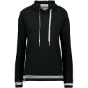 Custom Womens All-American Fleece Funnel Neck Sweatshirt Black/ White