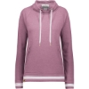 Custom Womens All-American Fleece Funnel Neck Sweatshirt Dusty Rose Heather/ White