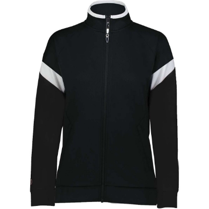 Custom Womens Limitless Full-Zip Jacket Black/ White/ Black