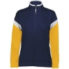 Custom Womens Limitless Full-Zip Jacket Navy/ White/ Gold