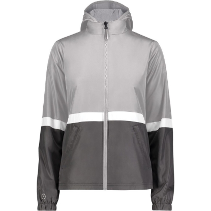 Custom Womens Turnabout Reversible Hooded Jacket Athletic Grey/ Carbon