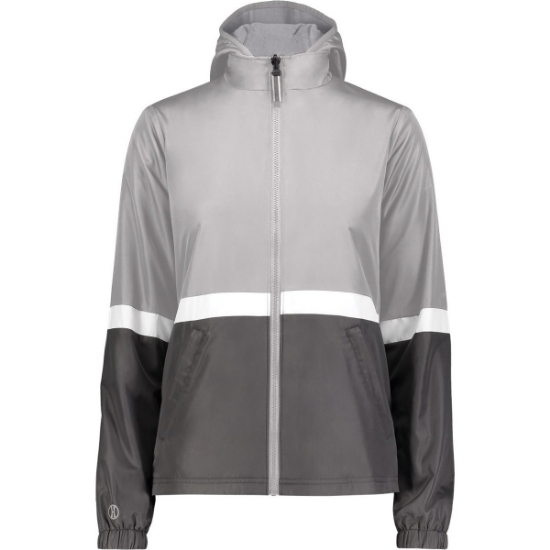 Custom Womens Turnabout Reversible Hooded Jacket Athletic Grey/ Carbon