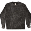Custom Unisex Mineral Wash Long Sleeve T-Shirt Mineral Black