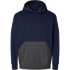 Custom Unisex Mixed Media Hooded Sweatshirt Navy/ Charcoal