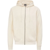 Custom Unisex Retro Heather Full-Zip Hooded Sweatshirt Ecru