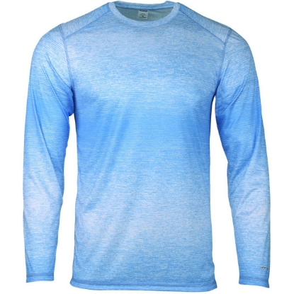 Custom Mens Mirage Performance Long Sleeve T-Shirt Light Blue