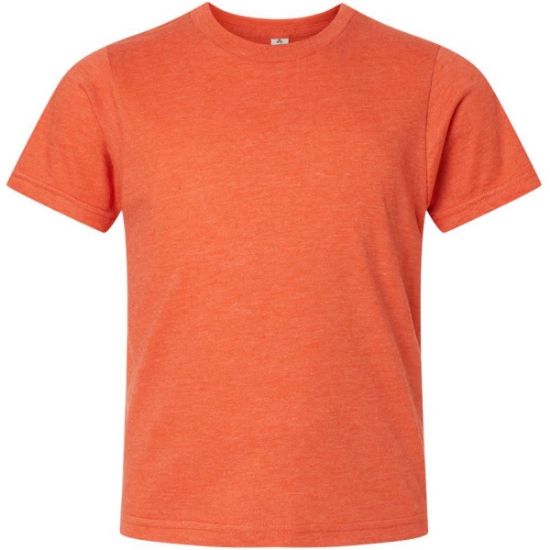 Custom Youth Fine Jersey T-Shirt Heather Orange