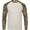 Custom Mens Jackson Mossy Oak Colorblocked Long Sleeve T-Shirt Shadow Grass