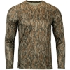 Custom Mens Oxford Performance Camo Print Long Sleeve T-Shirt Bottomland