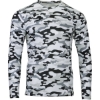 Custom Mens Woodland Performance Long Sleeve T-Shirt Arctic Camo