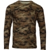 Custom Mens Woodland Performance Long Sleeve T-Shirt Coyote Camo