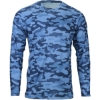 Custom Mens Woodland Performance Long Sleeve T-Shirt Sky Camo