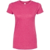 Custom Womens Poly-Rich T-Shirt Heather Fuchsia