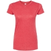 Custom Womens Poly-Rich T-Shirt Heather Red