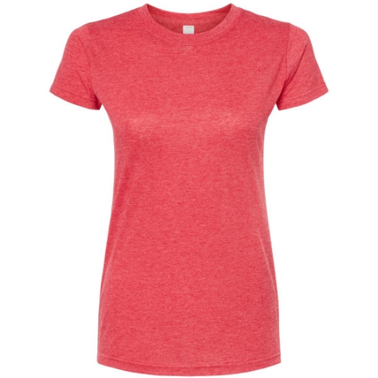 Custom Womens Poly-Rich T-Shirt Heather Red