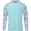 Custom Unisex Tortuga Extreme Performance Hooded T-Shirt Aqua Blue