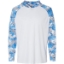 Custom Unisex Tortuga Extreme Performance Hooded T-Shirt White/ Blue Mist Camo