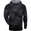 Custom Youth Warp Hooded Long Sleeve T-Shirt Black