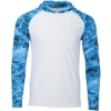 Custom Mens Biloxi Performance Colorblocked Hooded Long Sleeve T-Shirt Nautical