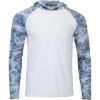 Custom Mens Biloxi Performance Colorblocked Hooded Long Sleeve T-Shirt Steelhead
