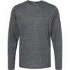 Custom Unisex Poly-Rich Long Sleeve T-Shirt Heather Charcoal